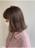 ピンクベージュボブ
