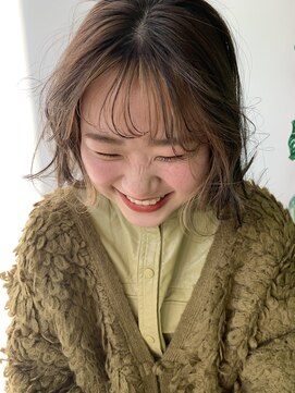 オアシス(oasis) 【oasisマミ】フェイスフレーミングカラー インナーベージュ BOB