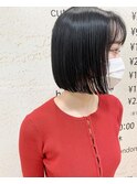 【morio札幌】札幌ボブ 大人かわいい黒髪ぱつっとボブ