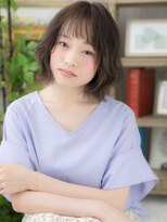 カバーヘア ブリス 北浦和(COVER HAIR bliss)&nbsp;オン眉シースルーバング前下がりミニウルフc5北浦和20代30代40代