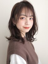 外ハネボブグラデーションカラー薄めバングペールベージュ