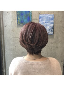 リュネッツ(lunettes) 【白髪活かしカラー】上品ピンクベージュ×絶壁解消カット