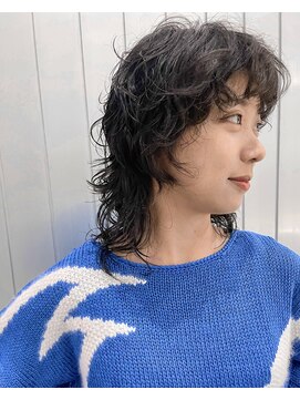 ウルフパーマ　マレットヘア