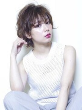 リバティ 登戸(Liberty) ショートパーマ×ダークレッドカラー