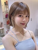 サンド ミュウ 横浜店(sand mieu) ボブディオリーブベージュ髪質改善縮毛矯正フェイスレイヤー