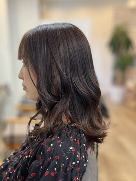 テーラヘアー 五井(TELA HAIR) 秋色カラー×セミロング