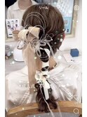 卒業式編みおろしポニー