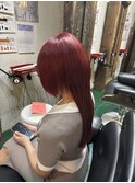 #レッドカラー#ウルフエクステ