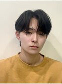 韓国フェザーショートブルーブラック10代20代30代
