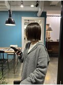 ボブ　縮毛矯正　ストレートボブ