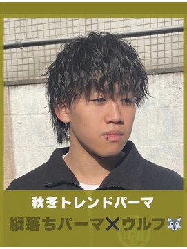 ミモザワークス(Mimosa Works) 縦落ちパーマ/縦落ちツイスパ　ウルフ