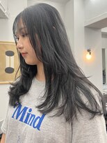 シベルバレー 横浜(sibell) ロングレイヤーカット顔周りレイヤーウルフハッシュカット韓国