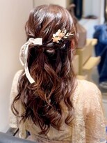 フォーエス(4S)&nbsp;ゆるふわハーフアップ～結婚式お呼ばれヘアアレンジ～