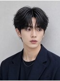 韓国風センターパートニュアンスフェザーパーマパーマ