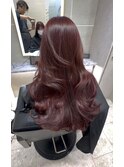 カシスボルドーカラー×髪質改善×韓国風レイヤーカット川又