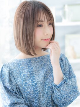 カバーヘア 上尾西口店(COVER HAIR) 大人かわいいインナーカラー小顔前下がりボブb上尾20代30代40代