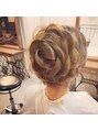 リント(lint) ロングヘアで髪の毛でお花。