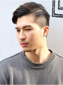 ベーア メロー(Bar mellow) 外国人風刈り上げサイドコームオーバー