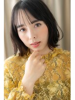 カバーヘア ブリス 川口(COVER HAIR bliss)&nbsp;大人かわいい黒髪くせ毛風美髪ウルフボブZ川口20代30代40代