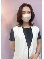 ガルボヘアー 名古屋栄店(garbo hair)&nbsp;韓国スタイル　ミディアム　韓国レイヤー　ガルボヘアーにしむら