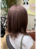 ピンクベージュボブ