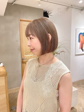 ローレン(LOREN) 【LOREN】ミルクティーベージュぷつっとボブケアブリーチ 梅田