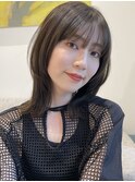 結べるボブウルフボブウルフカット顔まわりレイヤーミディアム