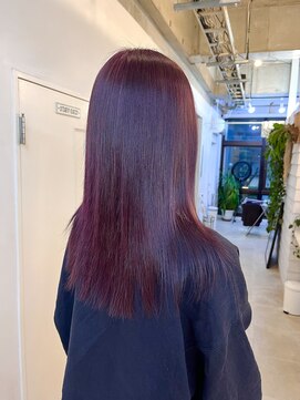 ジゼル 博多筑紫口店(GiseL) ワンブリーチレッドバイオレット@gisel_taisei_