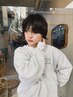 【女性限定】カット+透明感カラー+hugeオリジナルパーマ　￥21600