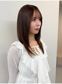 レイヤーロング/透明感ベージュカラー