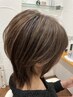【脱白髪染め！】カット＋白髪ぼかしホイルレスハイライト＋リタッチカラー