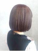 秋色ココアブラウンのボブ◎透明感