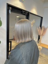 オリーブグリーン シャドールーツ チョコレートブラウン サイドポニー ヘイリーボブ ココアグレージュ