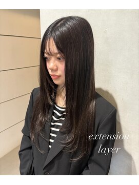 エクステロング レイヤーカット 鹿児島エクステ