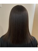 朝の手入れ半分縮毛矯正