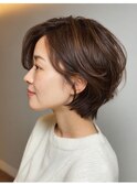 ピンクベージュ/クールショート/前髪/流山おおたかの森