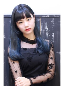 オースト ヘアー ステラ 新宿店(Aust hair Stella) モードニュアンス☆ワンレングス×ネイビーブルー