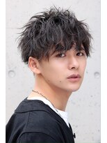 ネイビー(NAVY)&nbsp;ツイストパーマ スパイラルパーマ メンズ マッシュ 髪質改善