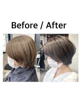 リーオオサカ(Lee Osaka) 【Lee大阪店】キレ可愛♪ショート×グレージュ/新出奈津樹