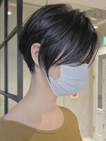 エリマ 調布(elima)&nbsp;センターパートハンサムショート前髪なし黒髪髪質改善30代40代