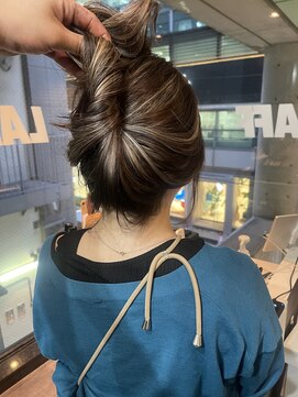 ラフ(LAFF) #バレイヤージュ#グレージュカラー#ボブウルフ#ココアベージュ