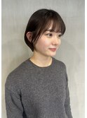 丸みショート/前髪あり/ショートボブ