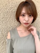 ハローバイシー 仙台(Hello by Sea)&nbsp;韓国風レイヤーボブ/前髪/外ハネボブ/ピンクブラウン[仙台]