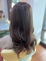 アークスヘアー&nbsp;20代30代髪質改善カラーラベンダーベージュ毛先パーマ透け感