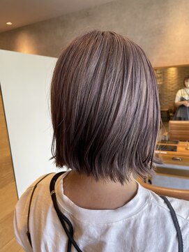 スーリール 伊都店(Sourire) ハイトーン　ダブルカラー　ラベンダーアッシュ