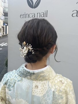 アビント バイ レシッド 武蔵小杉(abinto by rcid) シニヨンスタイル ×袴  卒業式ヘア