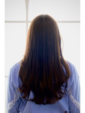 ビアンカ 髪にやさしい美容室(bianca) 光を取り込む☆うるつやブラウンのストレートセミディスタイル
