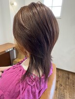 ナルー ヘアメイク(nalu hair make)&nbsp;ミディウルフ×シアーベージュ
