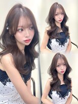 リリー(Lilley)&nbsp;ピンクブラウン×小顔レイヤー×韓国風巻き×髪質改善