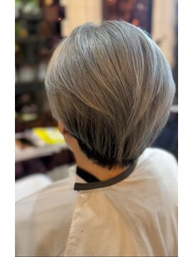 シークレットミラーズ(SECRET MIRRORS) メンズダブルカラー　シルバーホワイト